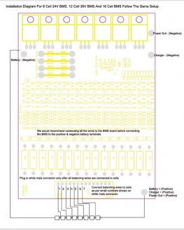 48V LifePO4 BMS (57.6V) 16 Cell 30A/60A