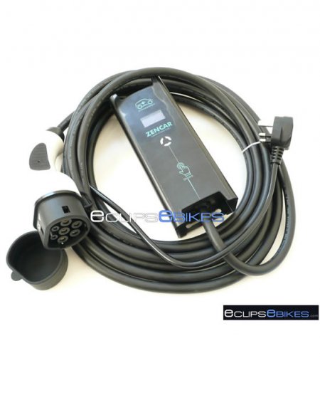 Zencar EVSE Charger - Mode 2 UK To Type 2 - 10A Adjustable - 8M
